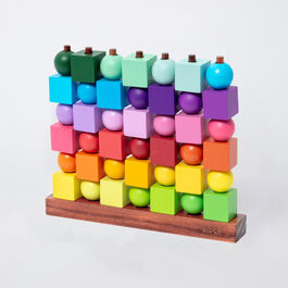 Wooden Four in a Row Rainbow Game